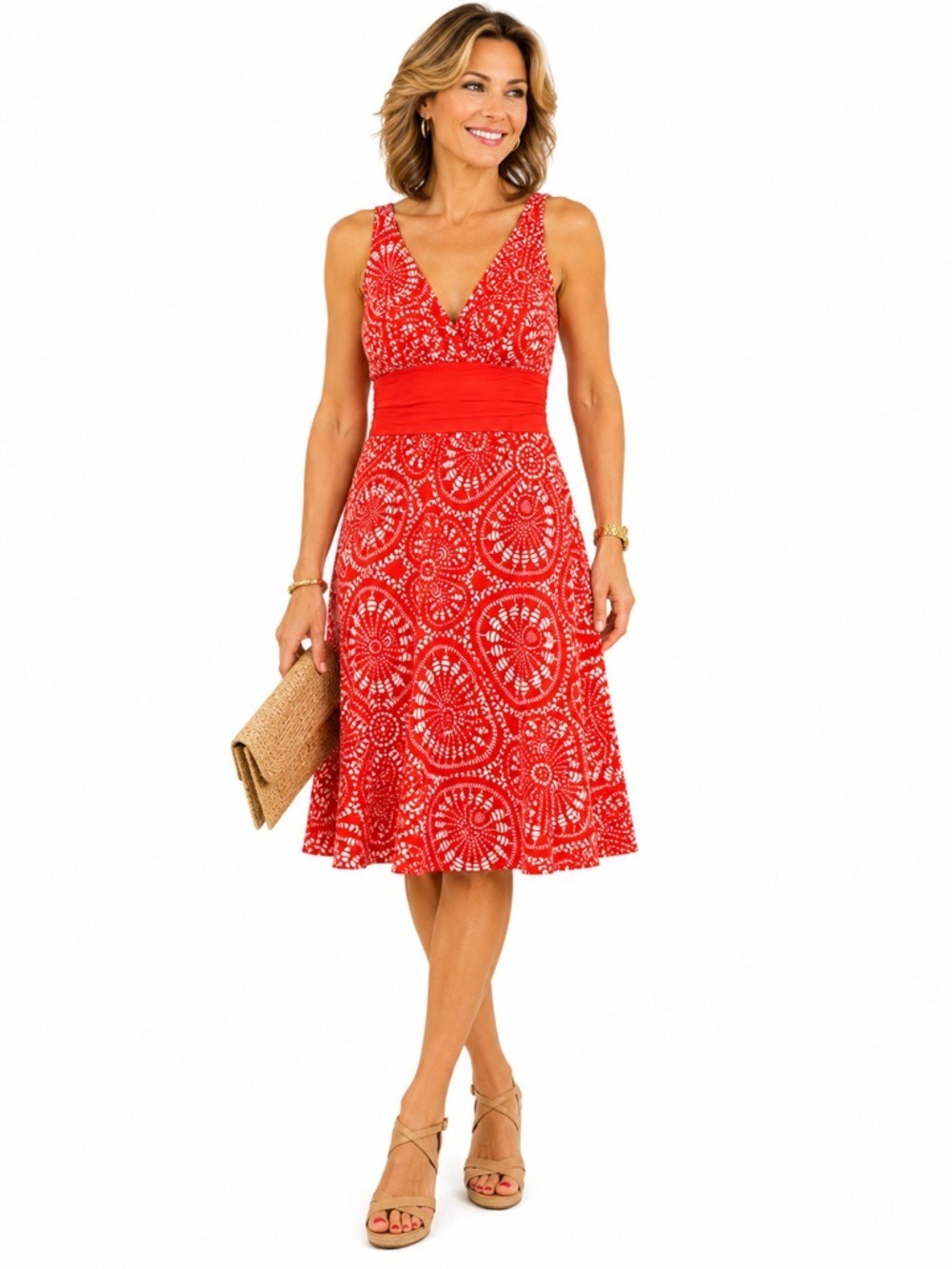 Patagonia Margot Dress Paisley Organic Cotton A-Line Summer Medium Travel Dress